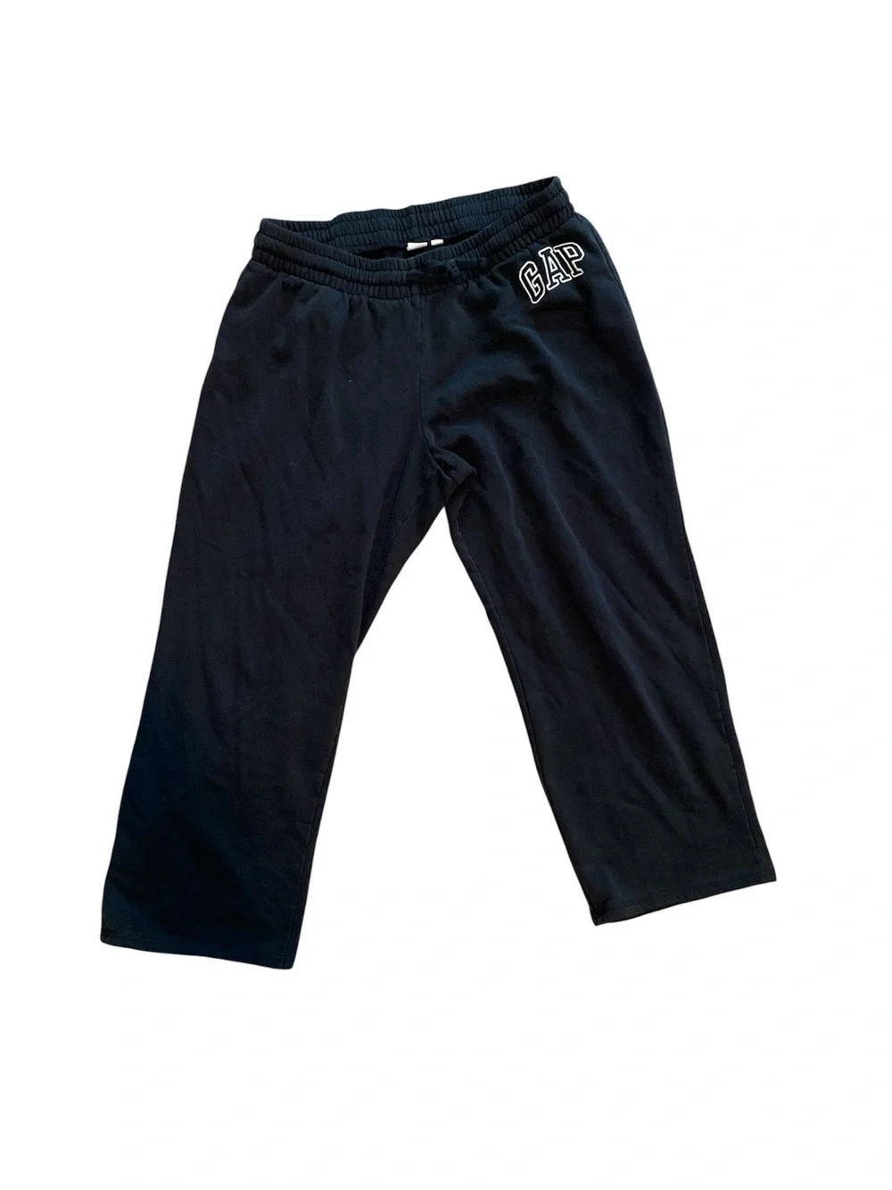 GAP Kids Black Logo Elastic-Waist Sweatpants